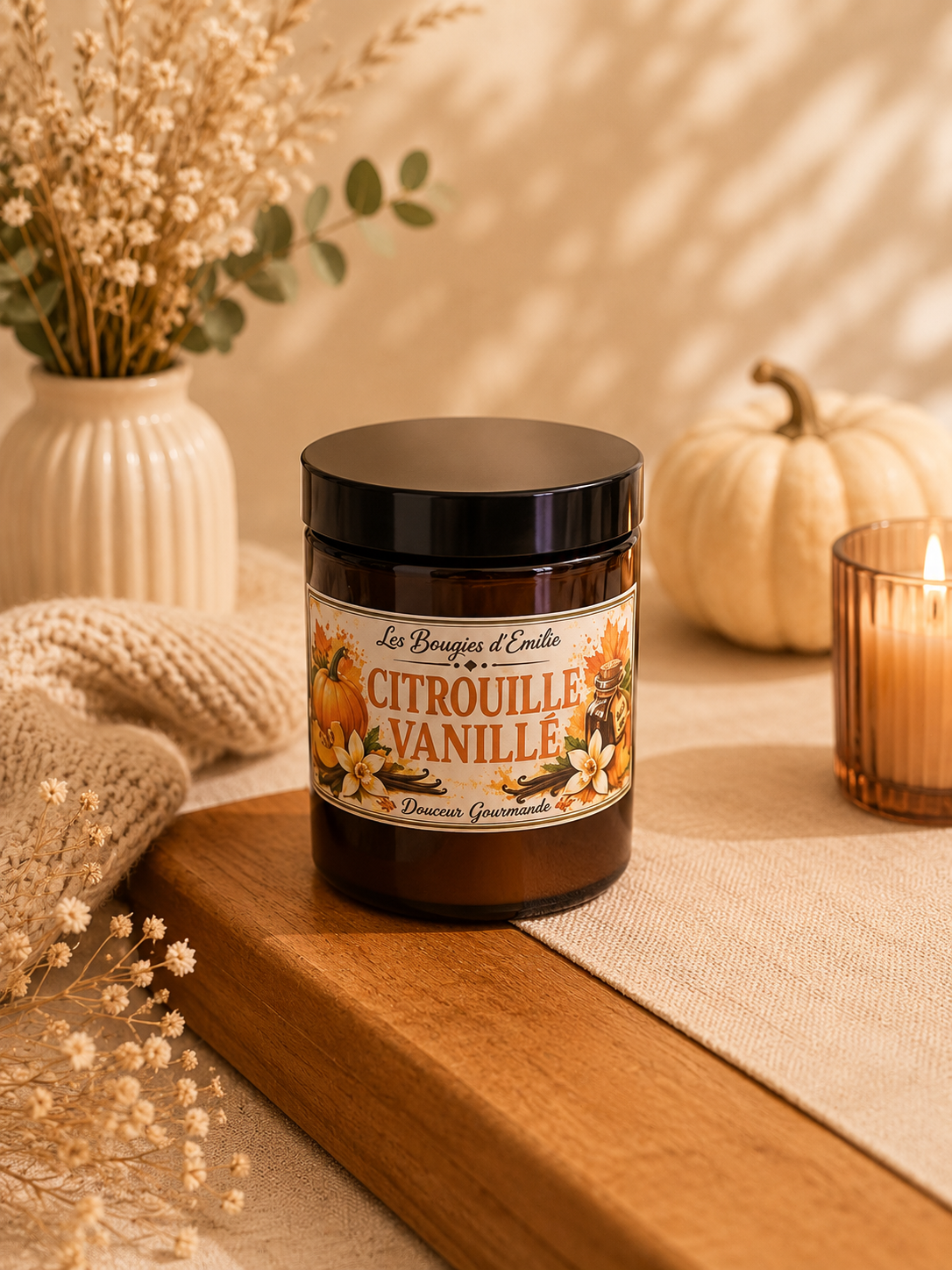 Bougie citrouille vanillé 150g