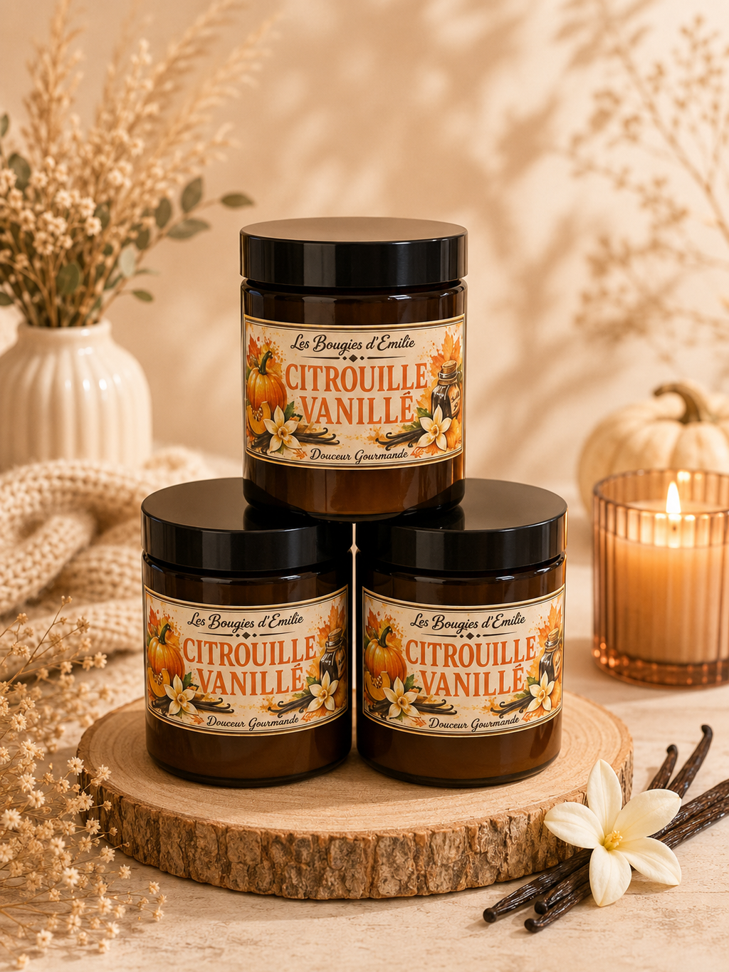 Bougie citrouille vanillé 150g