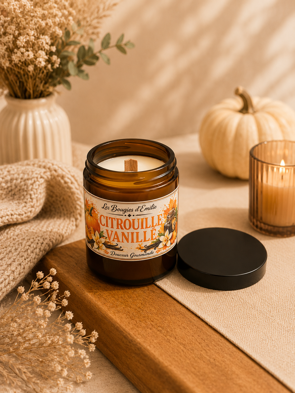 Bougie citrouille vanillé 150g