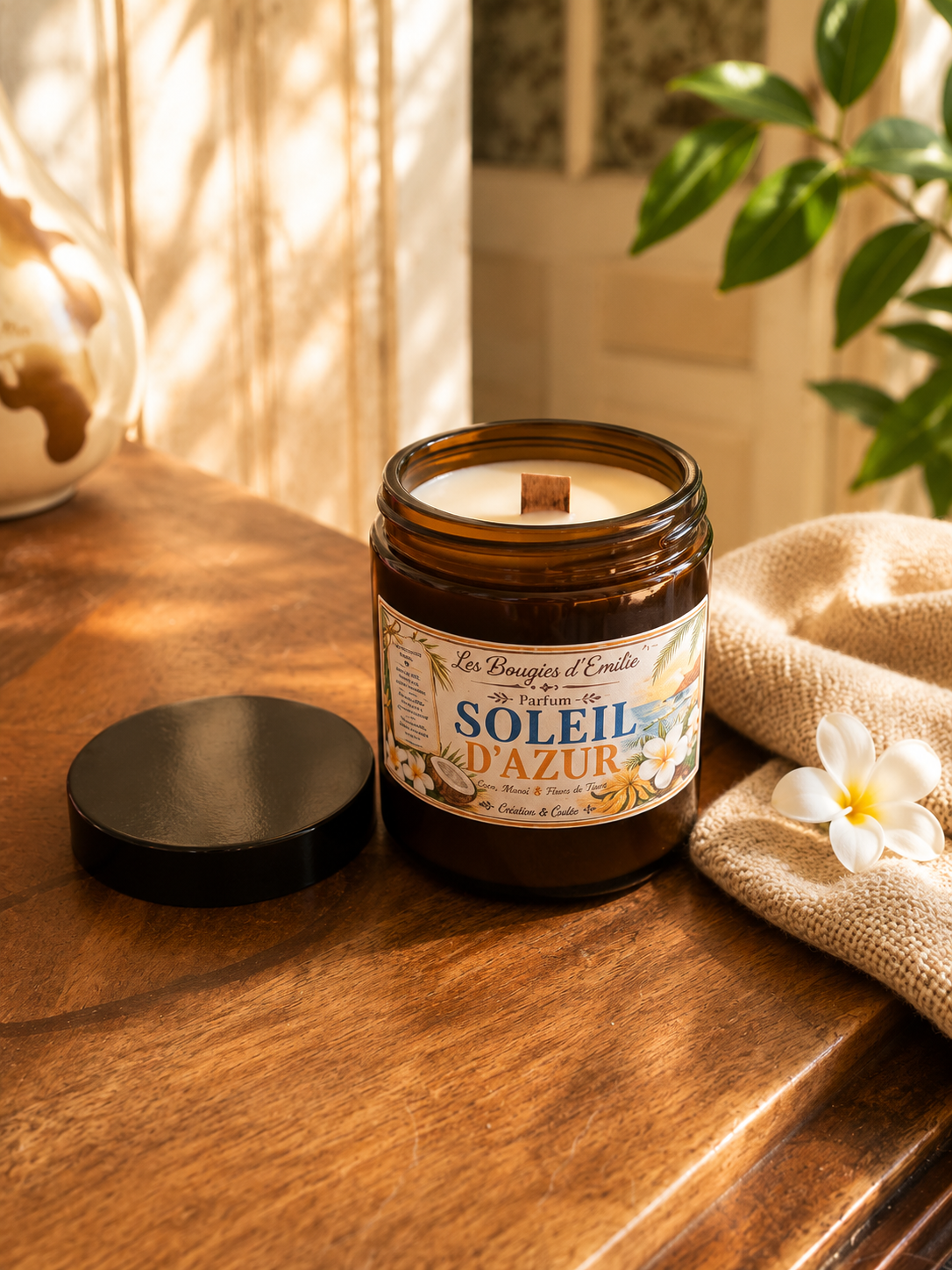 Bougie soleil d’azur 150g