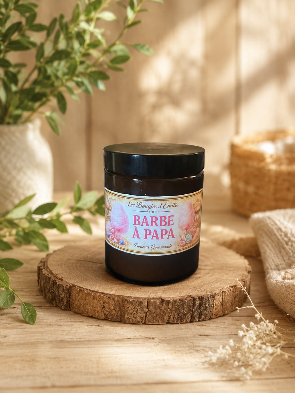 Bougie barbe à papa 150g