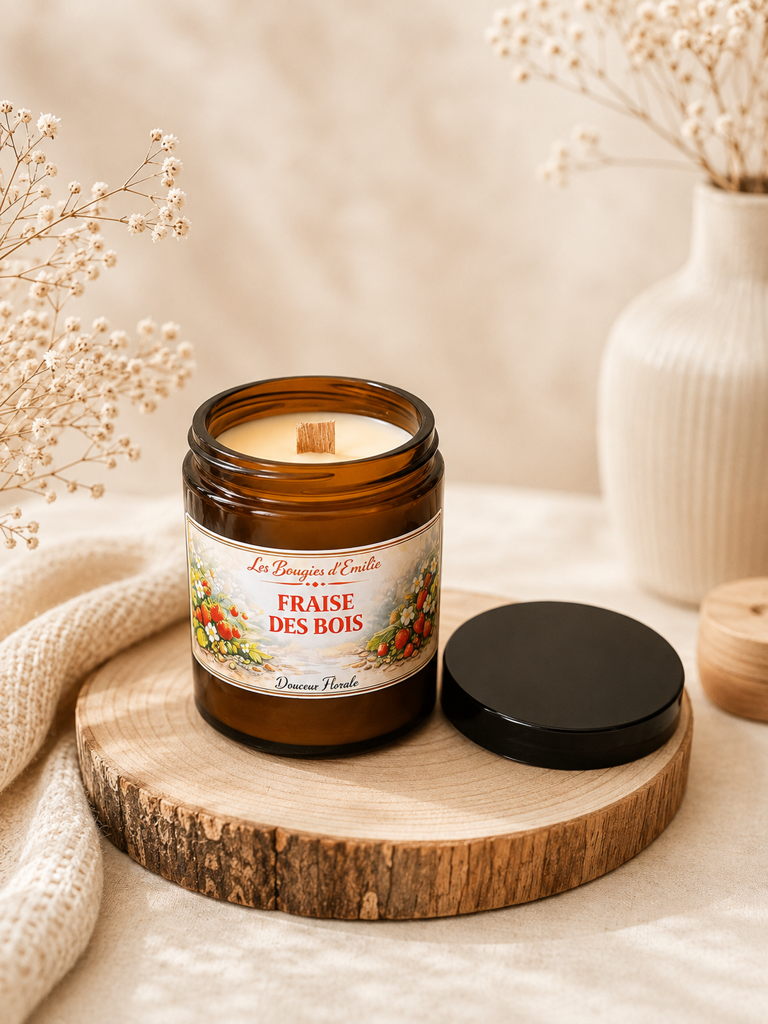 Bougie fraise des bois 150g